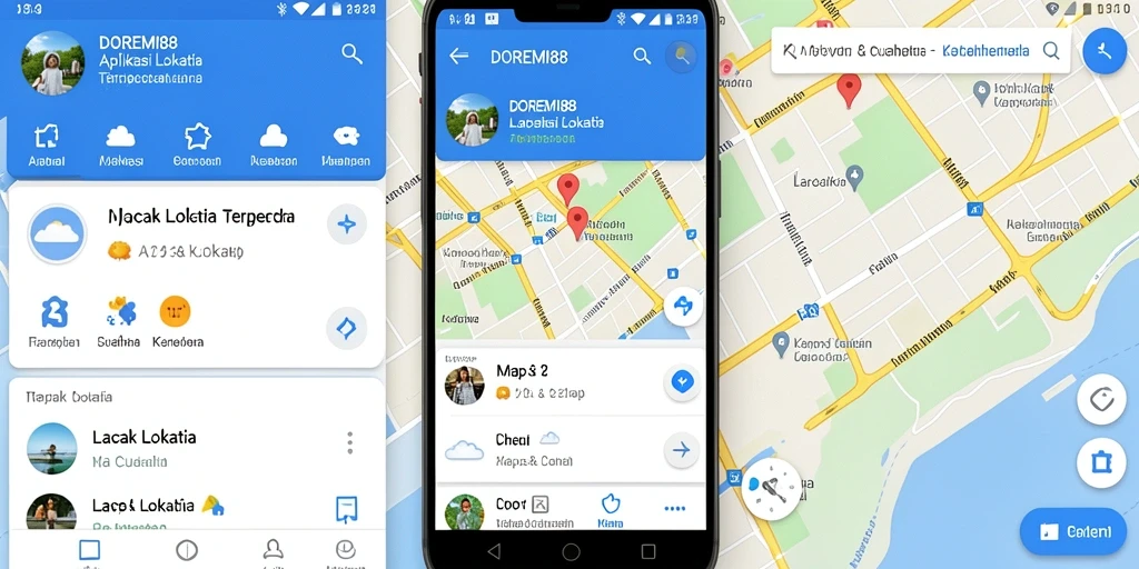 Tampilan antarmuka utama DOREMI88 dengan fitur Lacak Lokasi yang mudah digunakan.