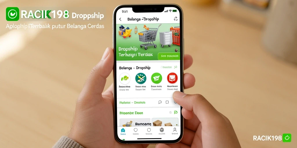 Antarmuka pengguna yang intuitif dan fungsional untuk dropshipping.