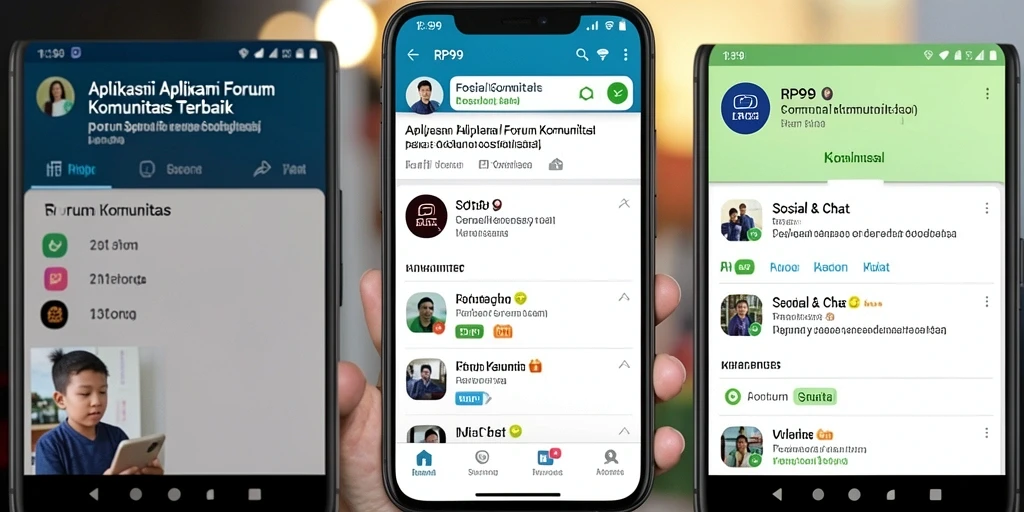 Tampilan antarmuka pengguna yang menarik dari RP99 untuk Forum Komunitas.
