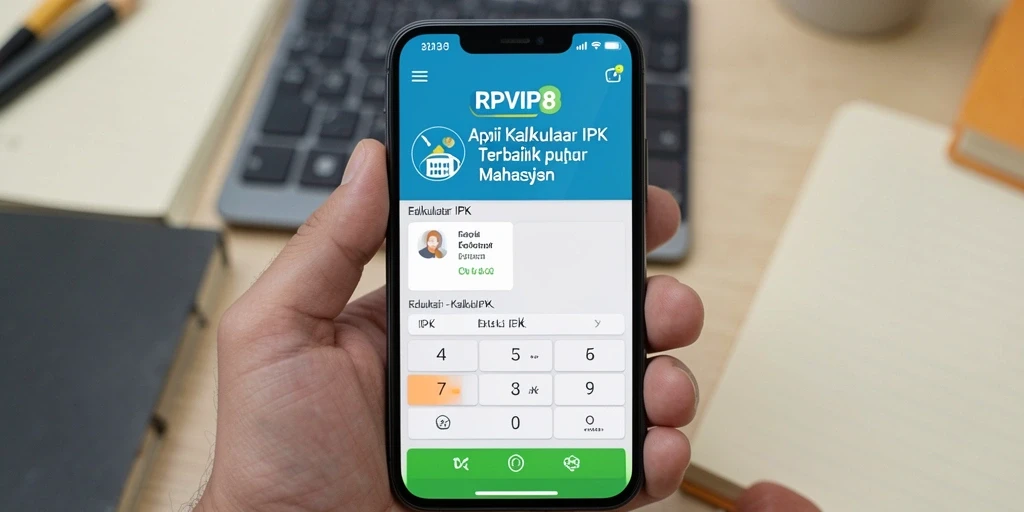 Antarmuka RPVIP8 yang sederhana dan fungsional untuk Kalkulator IPK.