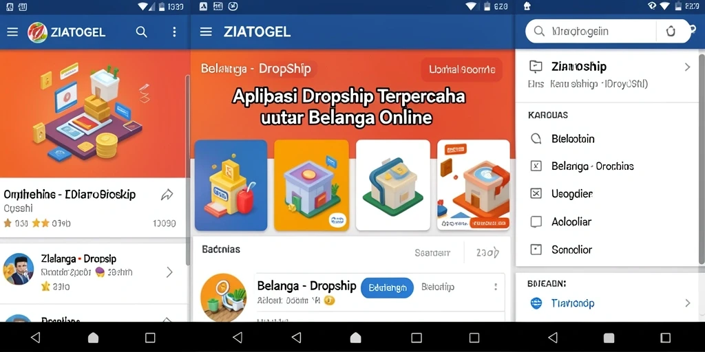 Tampilan antarmuka ZIATOGEL yang intuitif dan menarik.