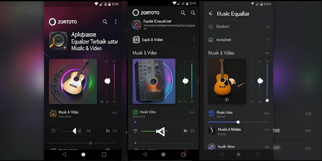 Antarmuka ZORTOTO yang intuitif untuk pengaturan Equalizer.