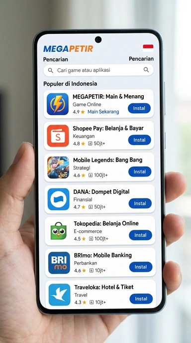 megapetir - Halaman Indeks Aplikasi Populer dan Kanal Uji